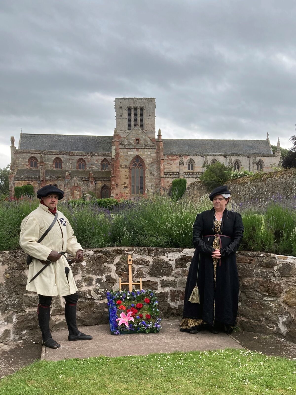 Wreath commemorating Siege of Haddington laid 28th June 2022